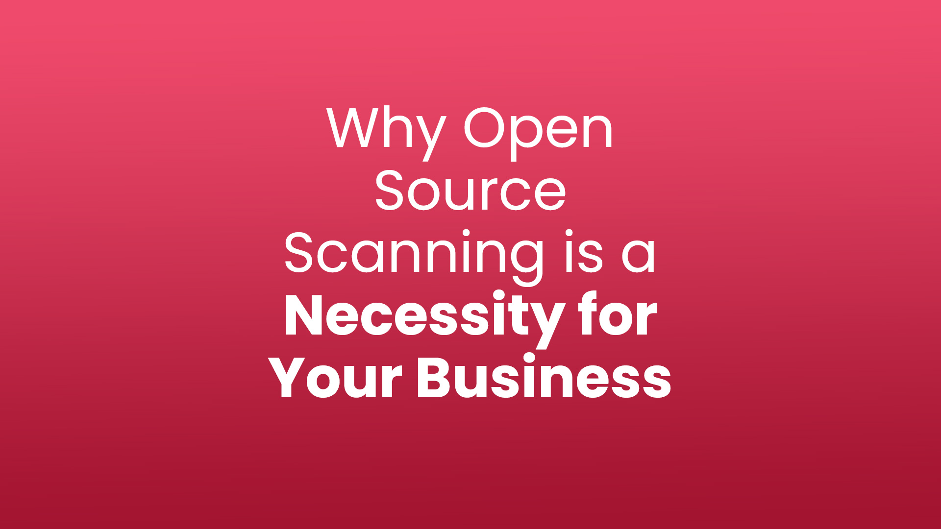 Open Source Scanning Software - Security Analysis Tool (OSS)